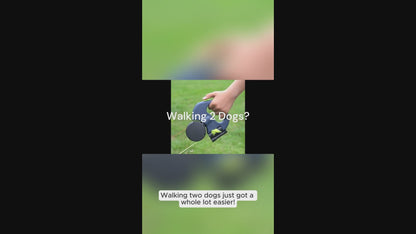 LED Automatic Retractable Dog Leash – Walk Two Dogs Together and Stay in Control