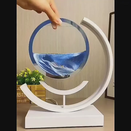 Illuminate Your World with the 16-Color LED 3D Sandscape Lamp – A Stunning Hourglass Night Light and Captivating Deep Sea Art!.