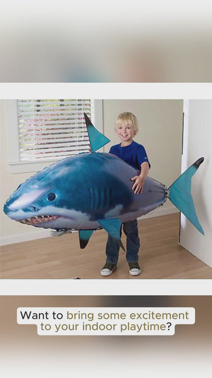 Remote Control Inflatable Shark Toy - Air Swimming RC Animal Balloon for Kids