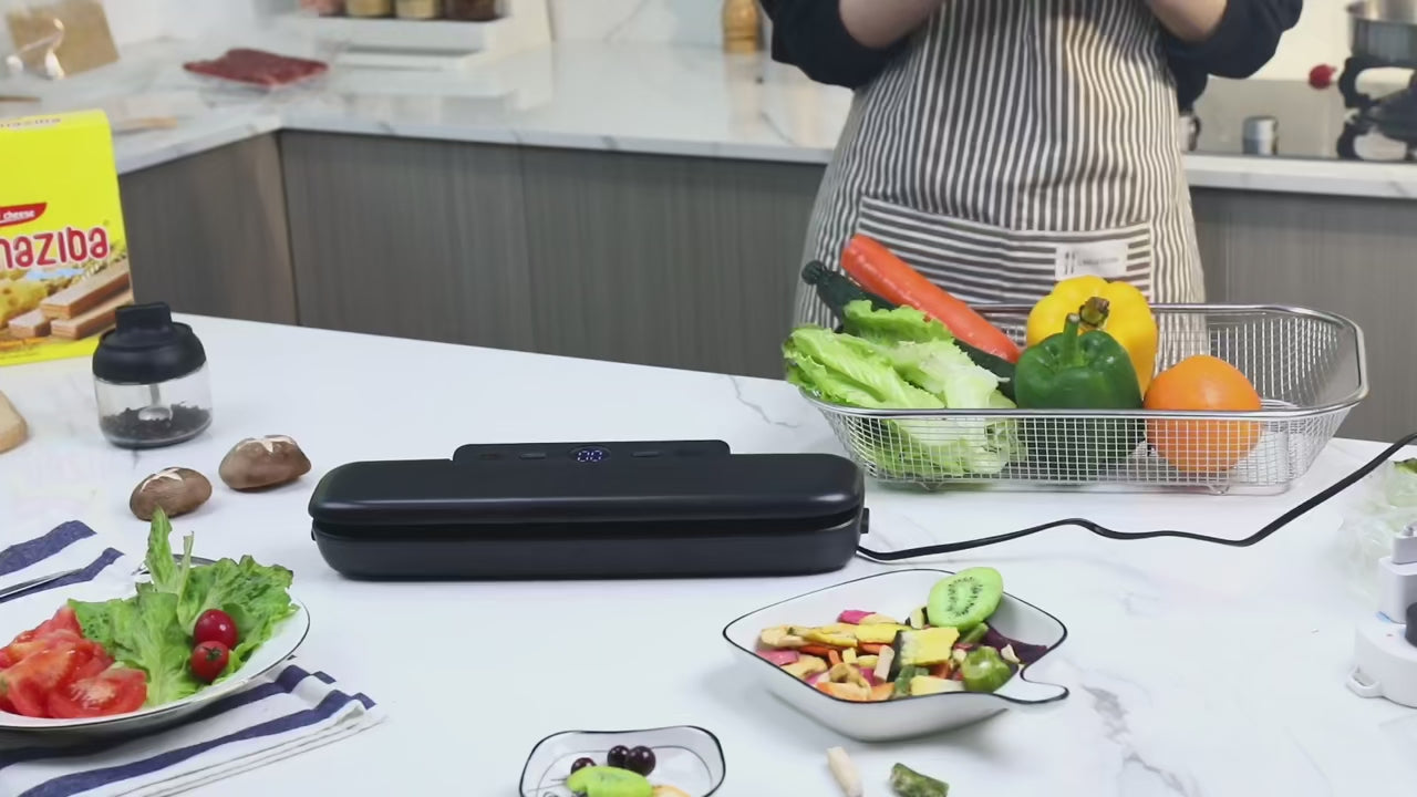 Vacuum Sealer with 10 Bags - Ideal for Meal Prep & Sous Vide Cooking! Maximize Freshness and Flavor!.