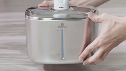 Wireless Pet Water Fountain – 4L Stainless Steel, Battery-Operated with Sensor Modes