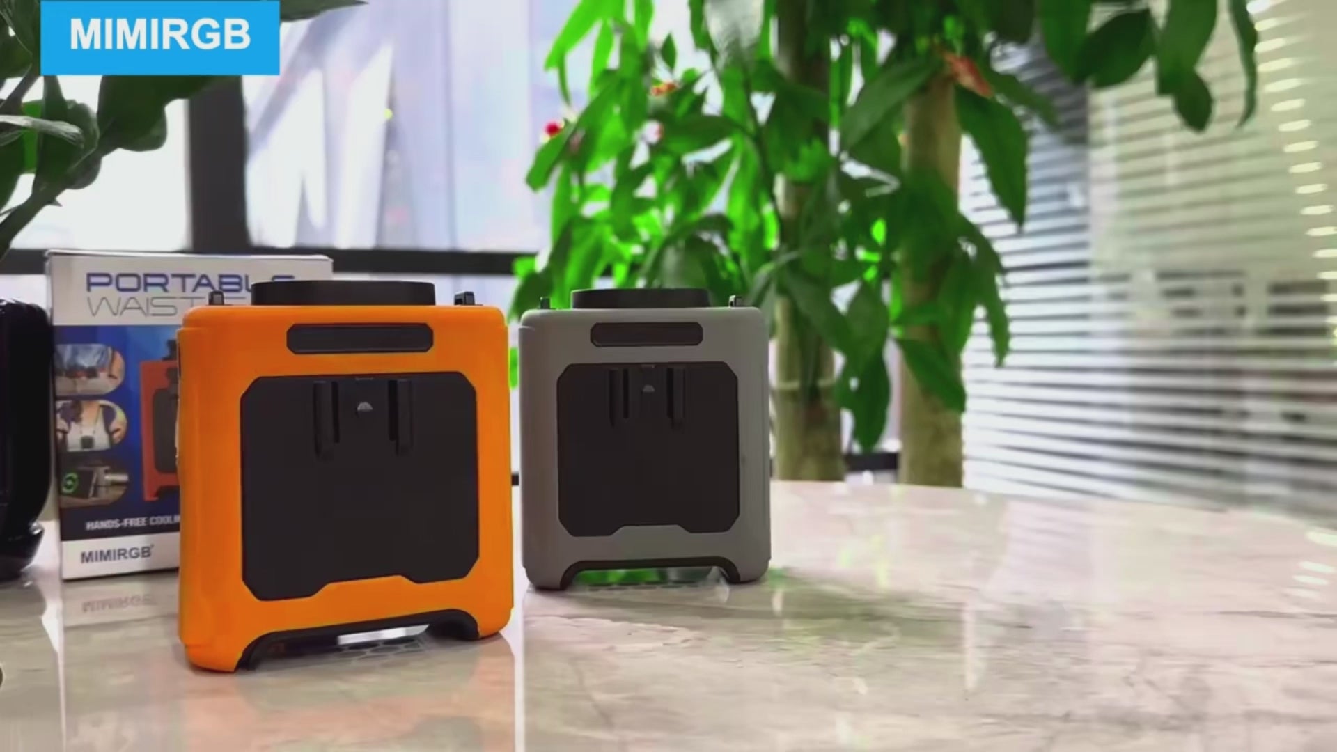 10000mAh Waist Fan – Rechargeable Portable Cooling with Built‑In Power Bank.