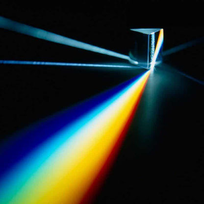 Triangular Glass Prism – Optical Crystal for Light Spectrum Experiments & Educational Toys.
