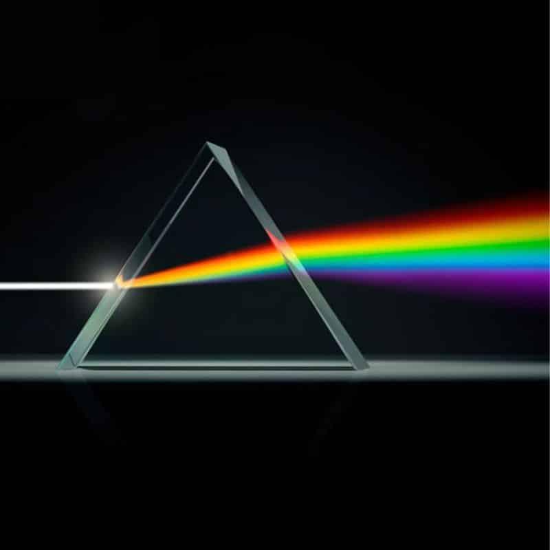 Triangular Glass Prism – Optical Crystal for Light Spectrum Experiments & Educational Toys.
