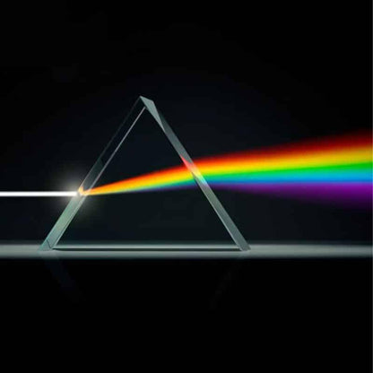 Triangular Glass Prism – Optical Crystal for Light Spectrum Experiments & Educational Toys.