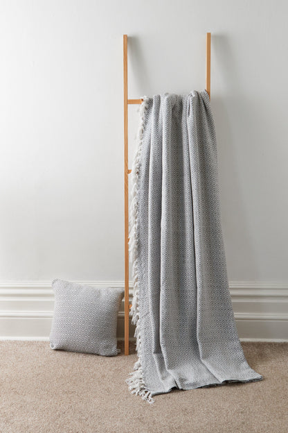 Regal Handwoven Pure Cotton Throw Blanket with Diamond Geometric Pattern Eco-Friendly Durable Bedspread Sofa Cover in Multiple Sizes by OLIVIA ROCCO
